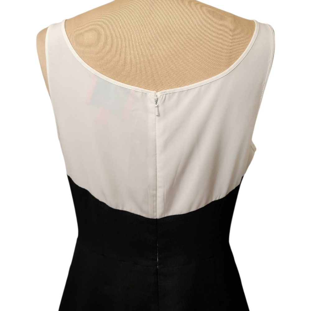 ZAC POSEN Two-tone Faille Fit & Flare Dress - Size 10 - Picture 11 of 15